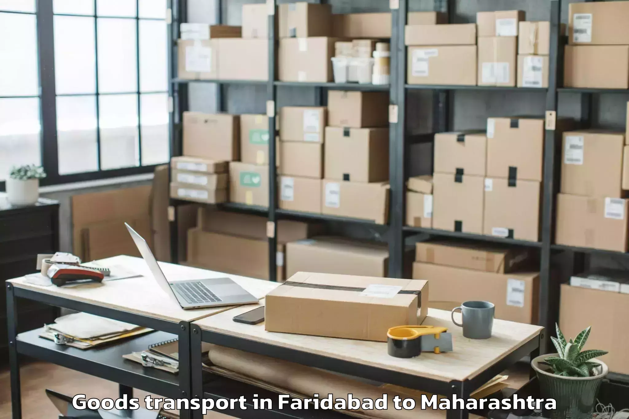 Top Faridabad to Warud Goods Transport Available